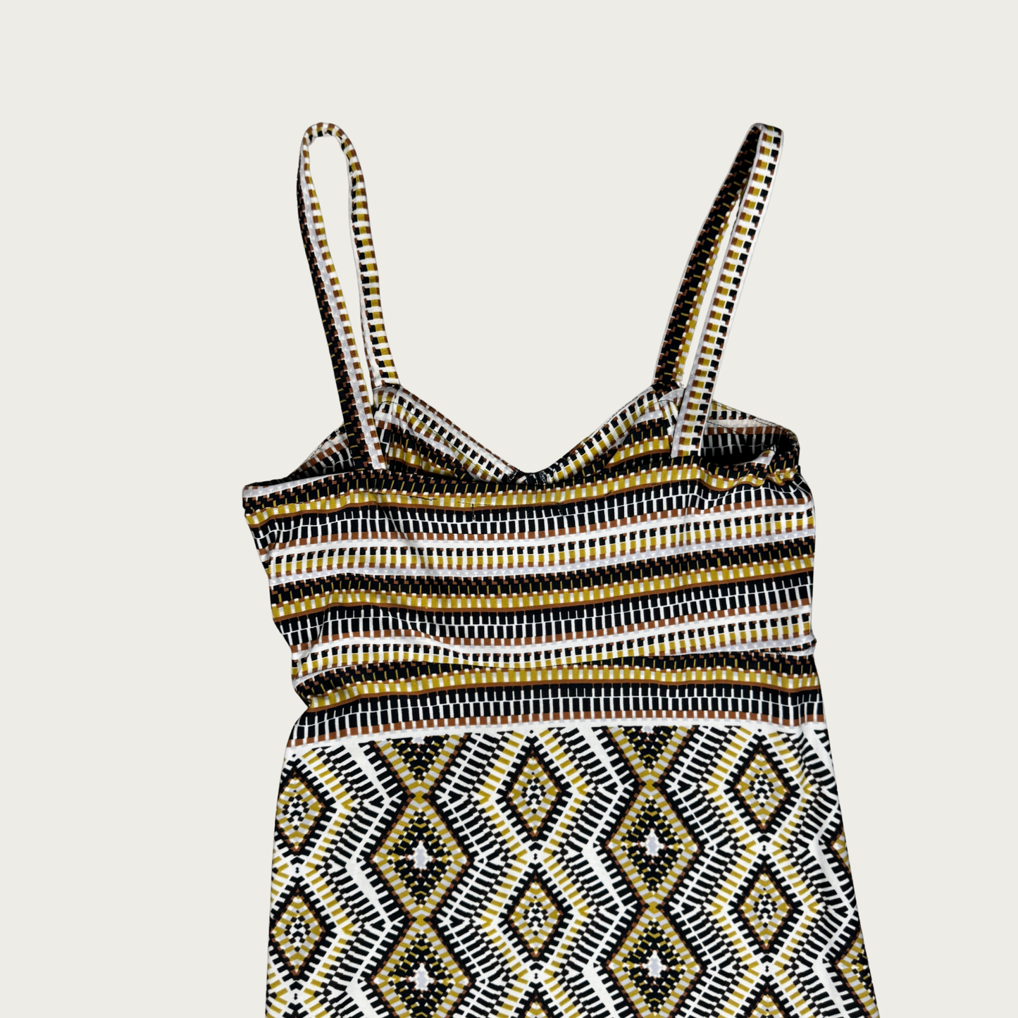 (M) 90s/Y2K Abstract Print Maxi Dress