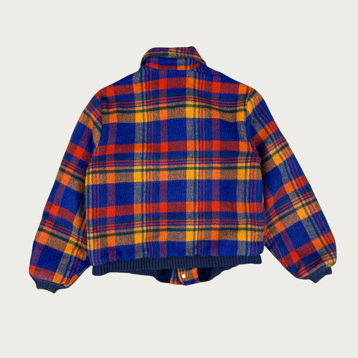 (S/M) 70s Towncraft Plaid Flannel Fleece Lined Jacket