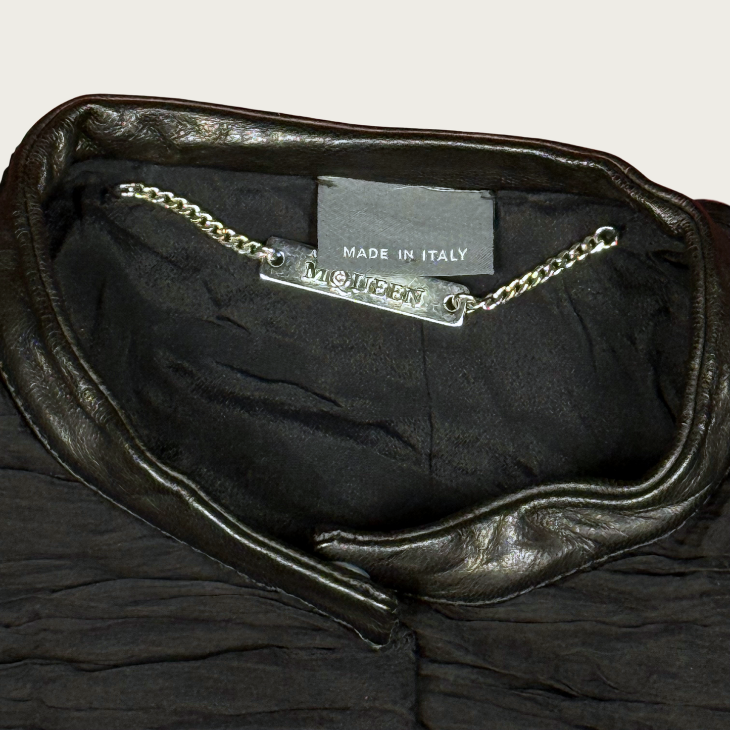 (XS/S) 2000s Alexander McQueen Black Silk Ruched Jacket