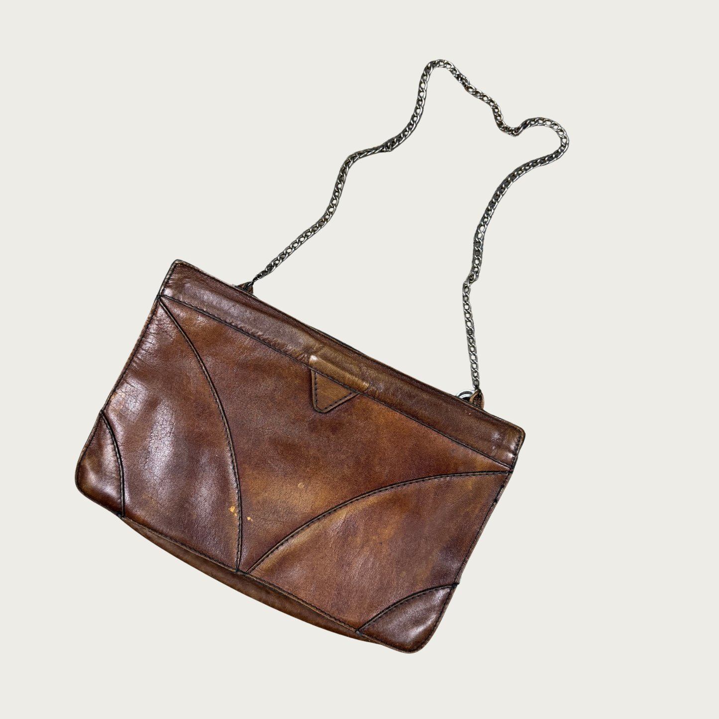 70s Genuine Leather Convertible Clutch