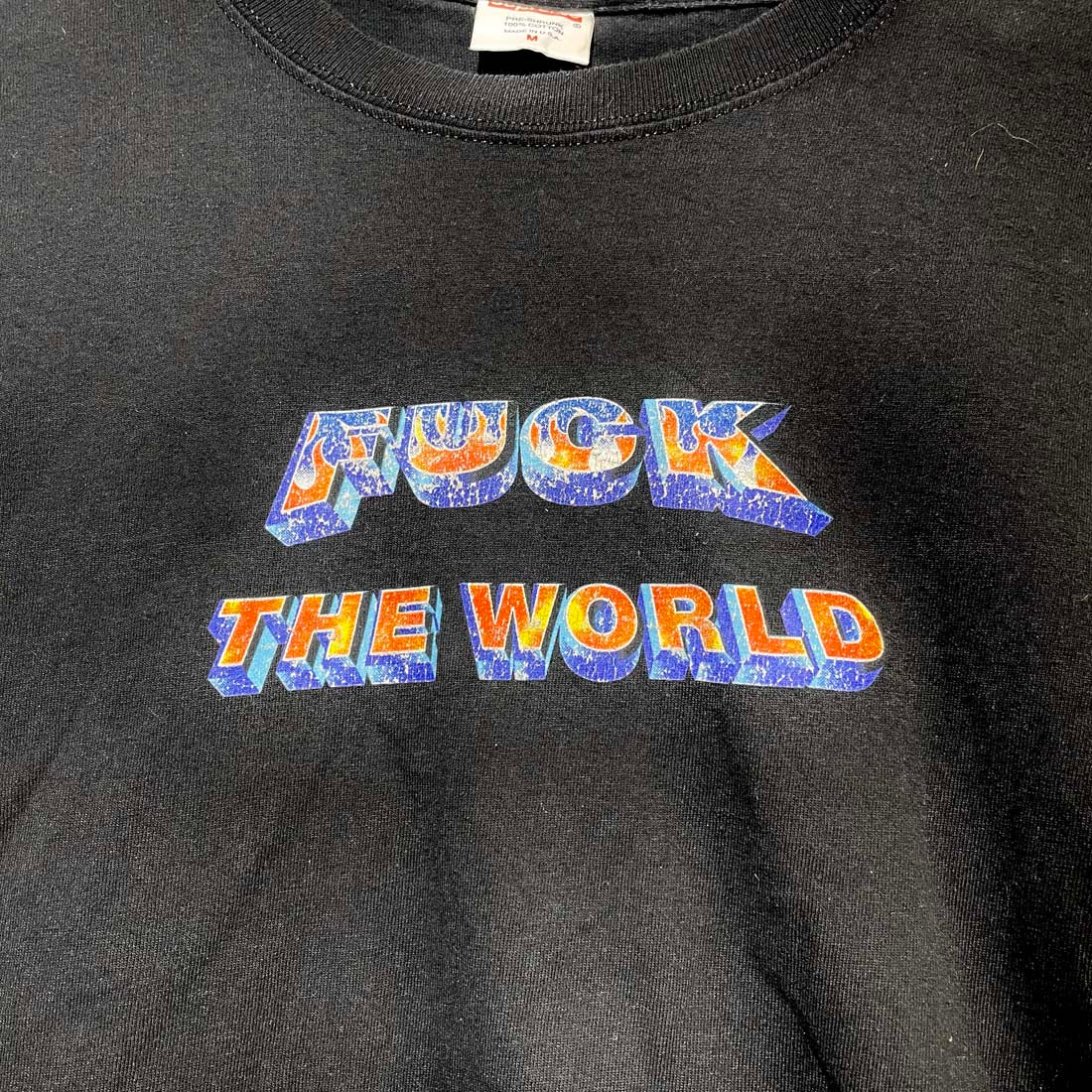 Supreme Fuck the World Long-Sleeve Black Tee – The Clothing Warehouse