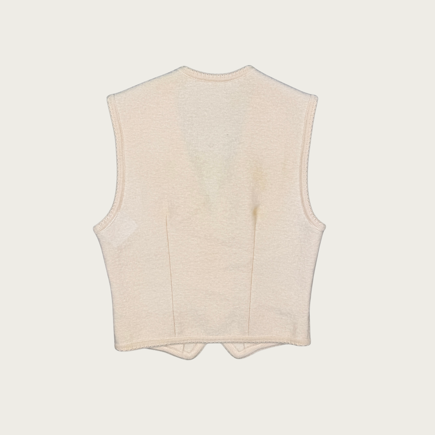 (S) 80s/90s Cream Austrian Wool Vest