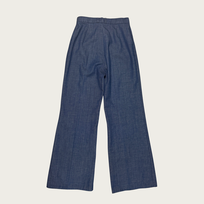 (27") 70s Dark Wash Lightweight Wide Leg Flares