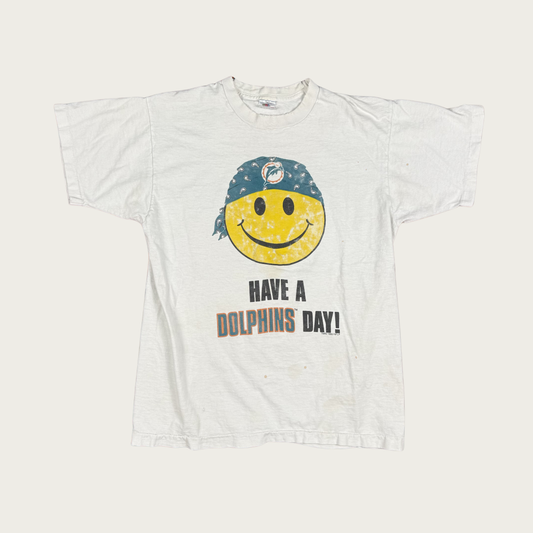(L) 1995 Miami Dolphins "Have a Dolphins Day!" Tee