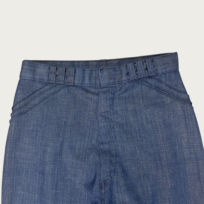 (27") 70s Dark Wash Lightweight Wide Leg Flares