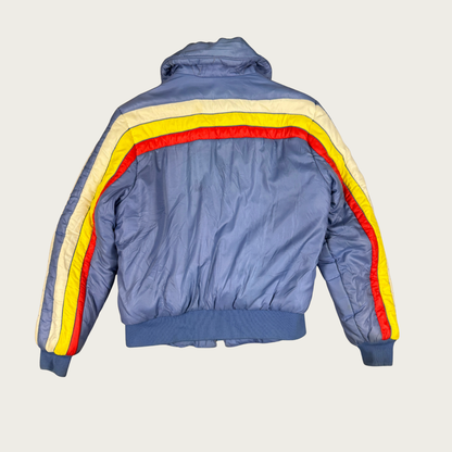 (M) 80s Color Block Puffer Jacket