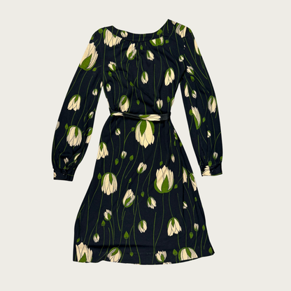 (S) 70s Diane Von Furstenberg Printed Floral Knit Midi Dress