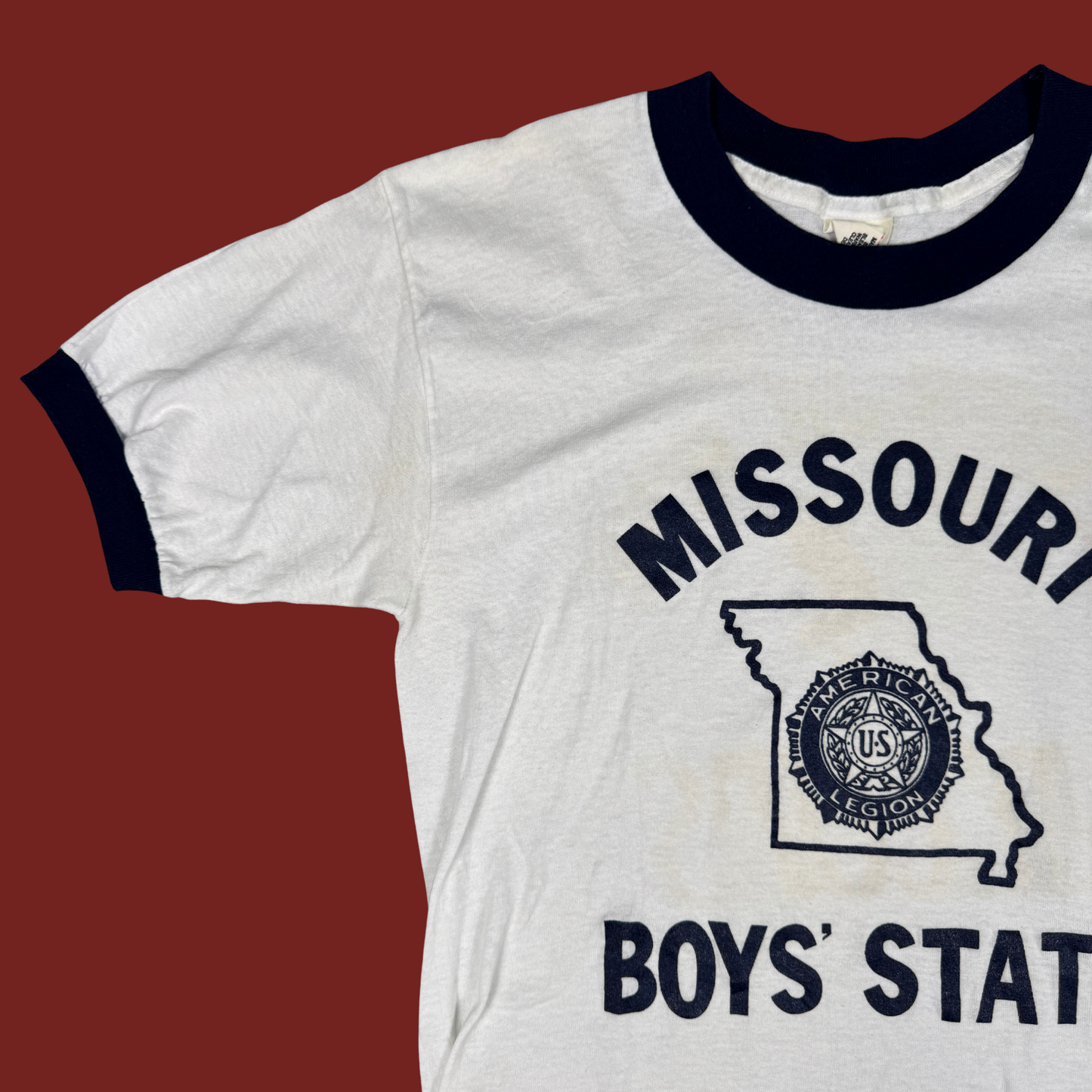 (S/M) 70s Missouri Boys' State Ringer Tee