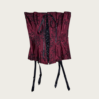 (S) Red/Black Satin Corset