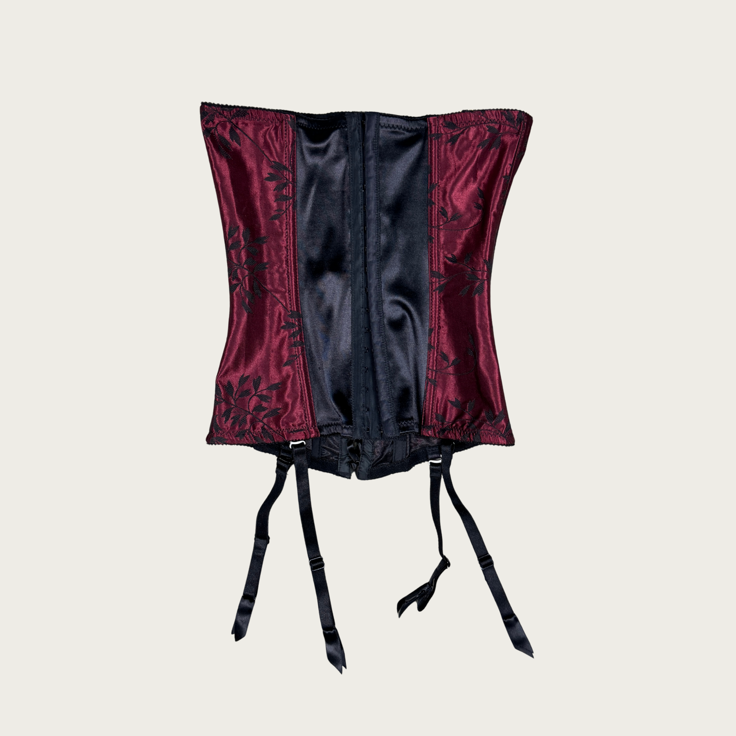 (S) Red/Black Satin Corset