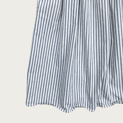 (L/XL) Blue Striped Pinafore Dress