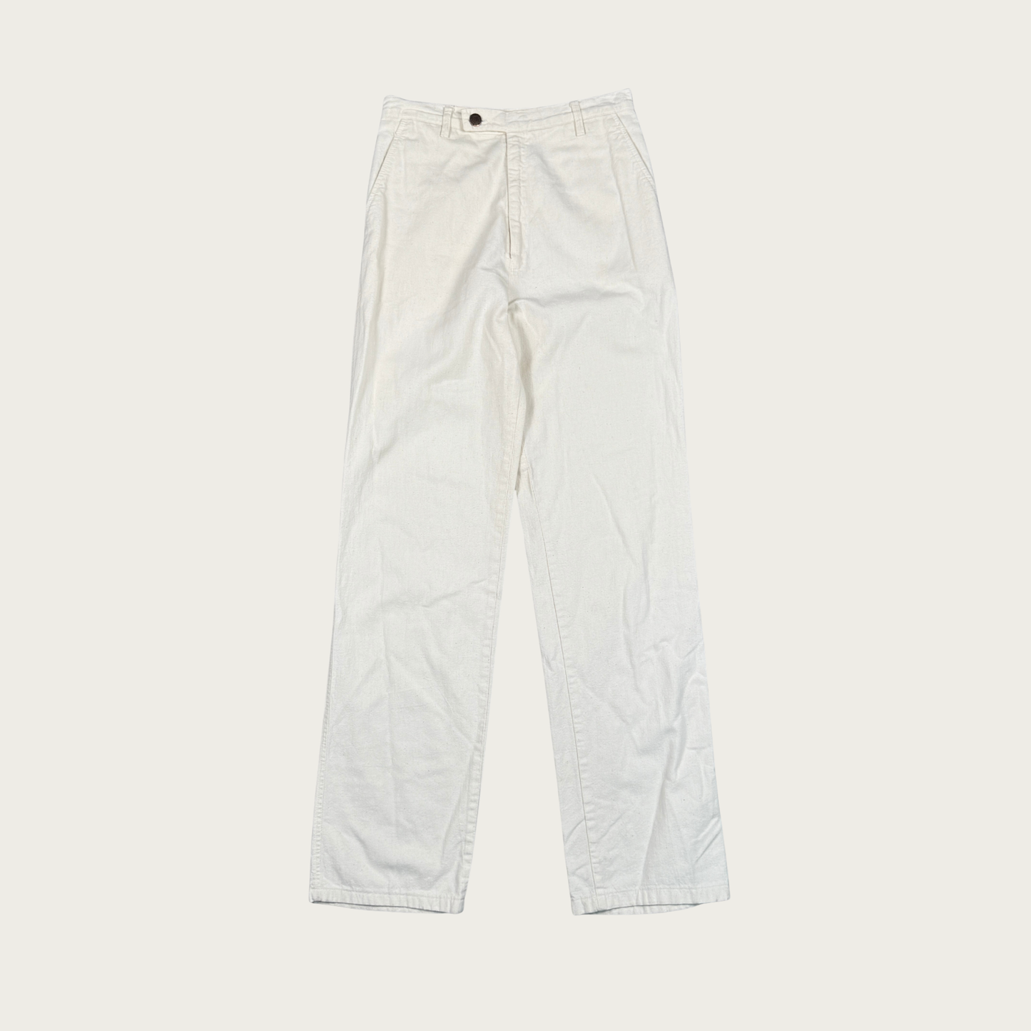 (27") 70s Cream Calvin Klein Vintage Straight Leg Pants