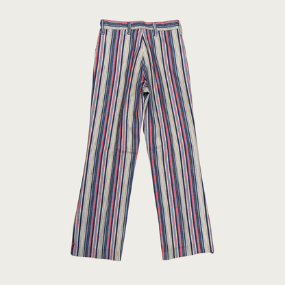 (26") 70s Blue/Red Pinstripe Flares