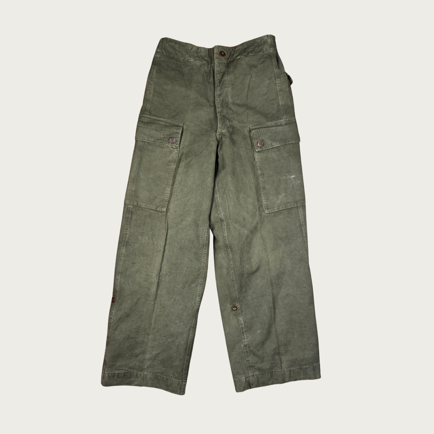 (25"-29") 1950s Dutch Military Field Pants