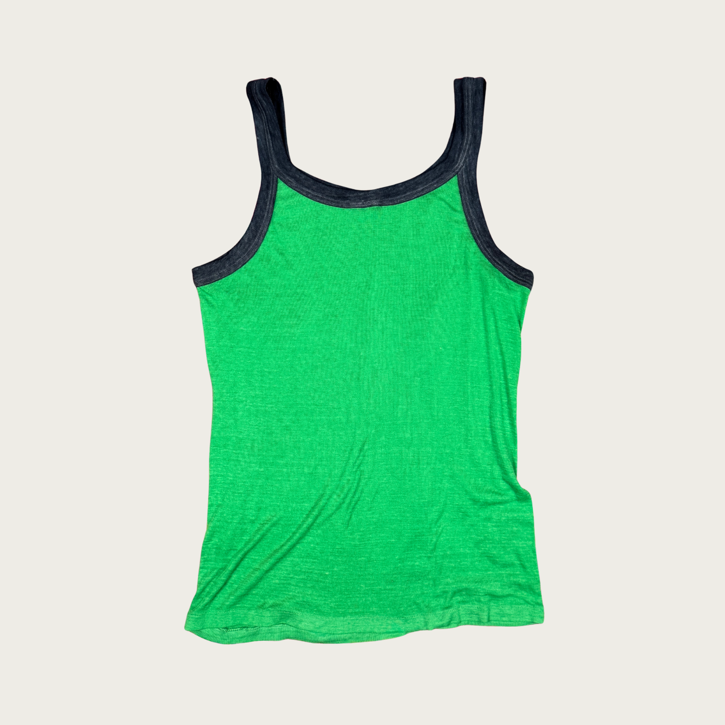 (M/L) 70s/80s Green/Navy Tank Top