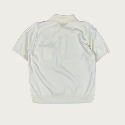 (M) 70s/80s Cream Knit Polo