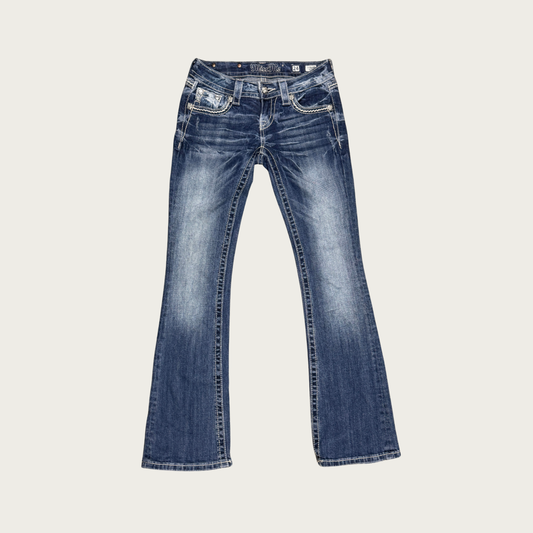 (27") Y2K Miss Me Low Rise Bootcut Jeans