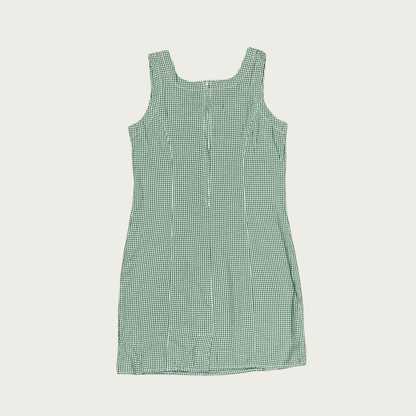 (M) Green Gingham Mini Dress