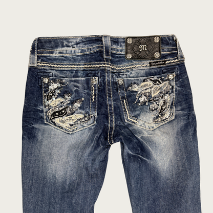 (27") Y2K Miss Me Low Rise Bootcut Jeans