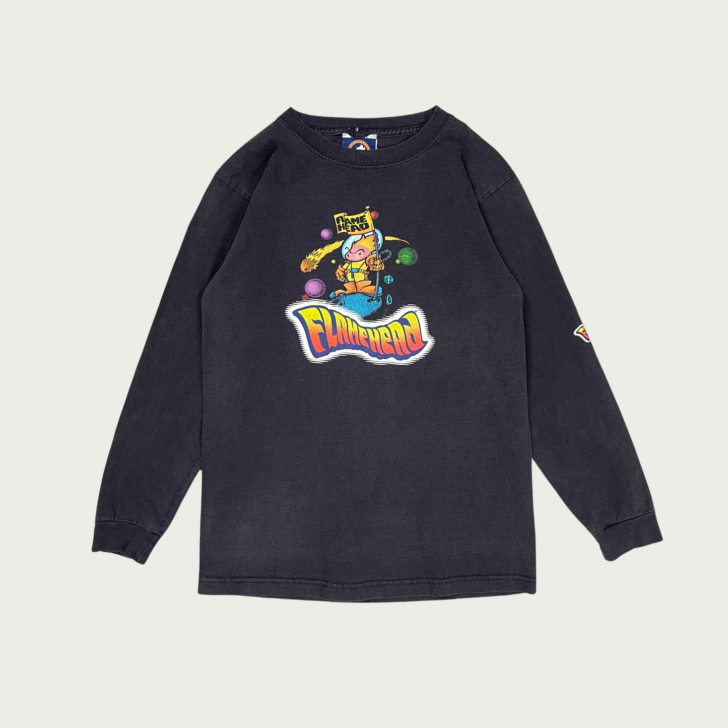 (M) 90s/Y2K JNCO "Flamehead" Long Sleeve Skate Tee