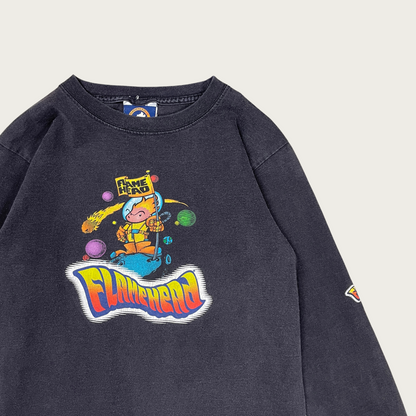 (M) 90s/Y2K JNCO "Flamehead" Long Sleeve Skate Tee