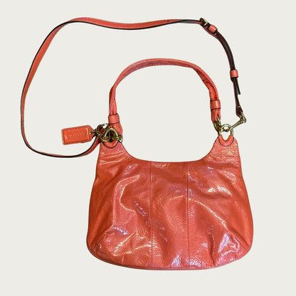 Coach Kristin Patent Leather Coral Shoulder Bag & Wallet