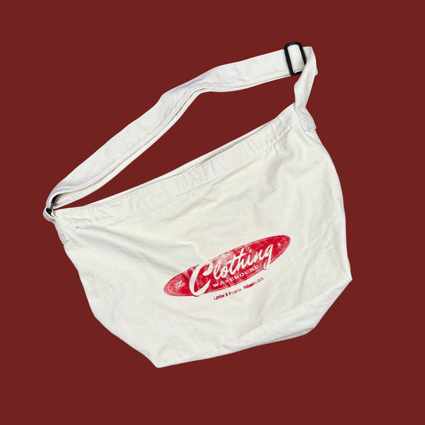 TCW Screen Printed Canvas Messenger Bag