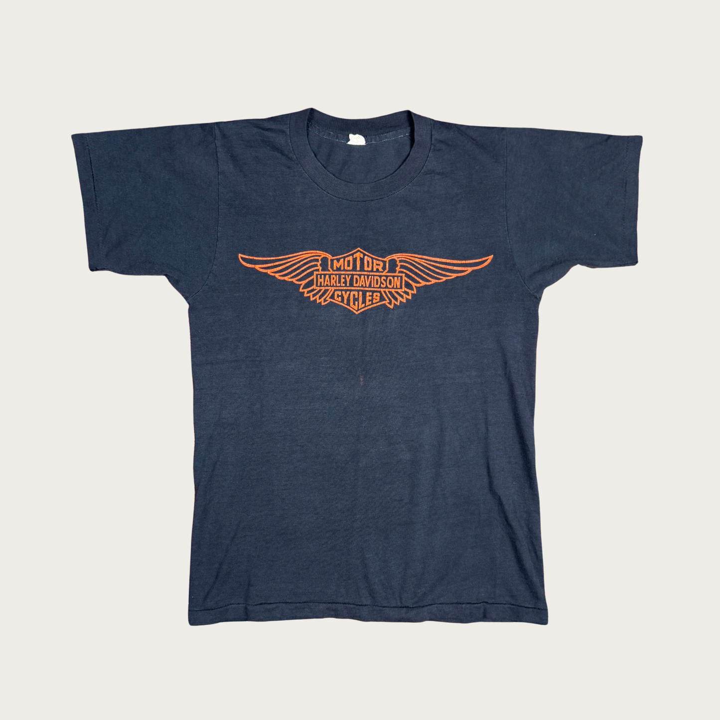 (XS/S) 70s/80s Faded Black Harley Davidson Motorcycles Tee