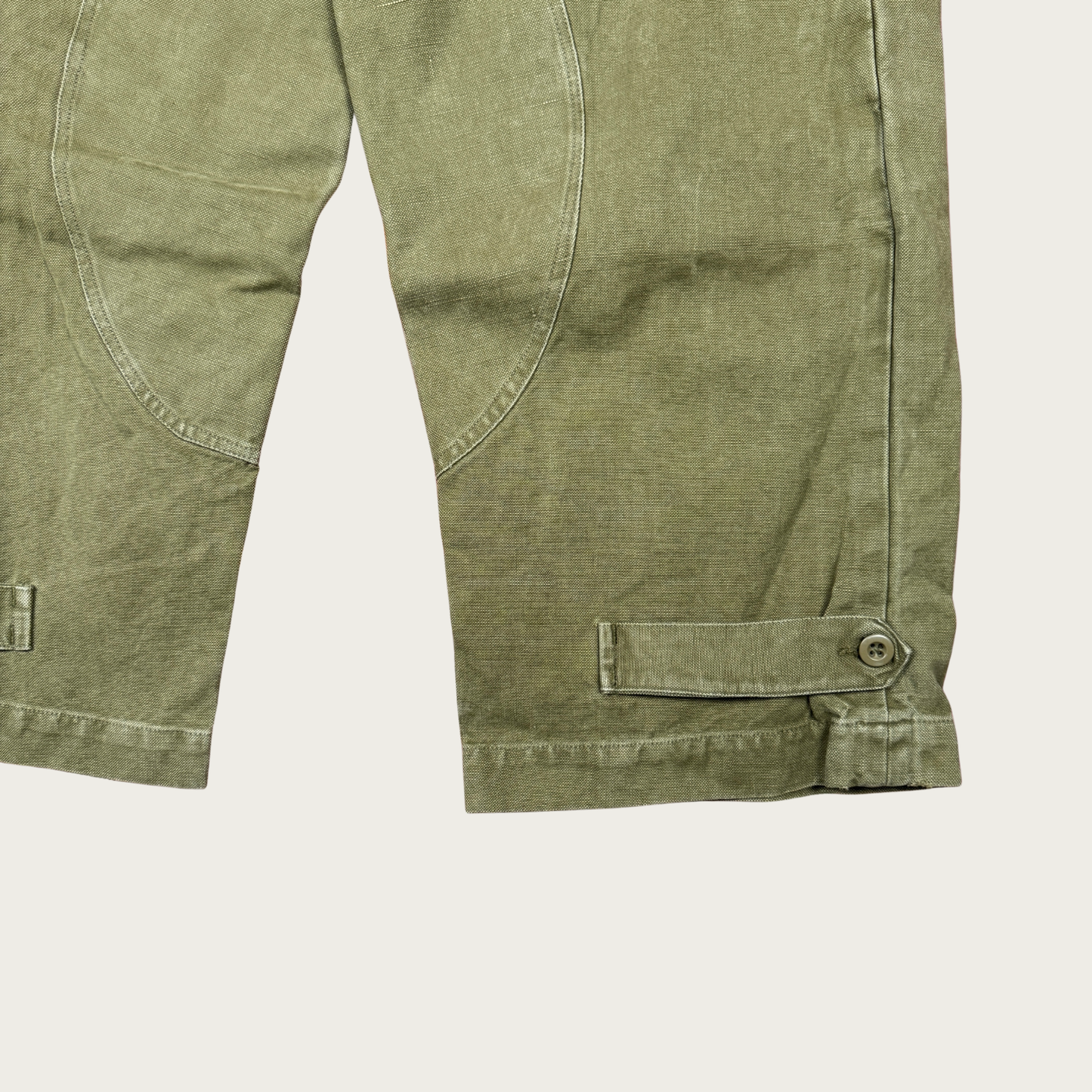 (Up to 34") 1950s French Military Stone Washed Motorcycle Pants