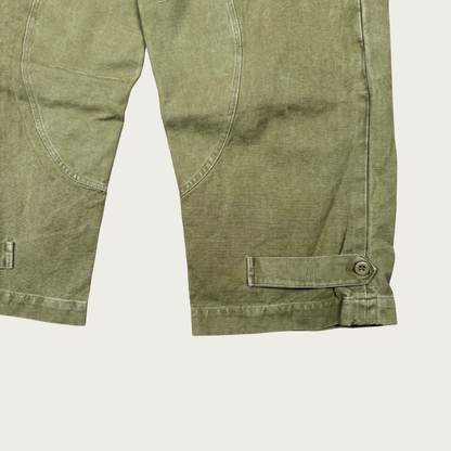 (Up to 34") 1950s French Military Stone Washed Motorcycle Pants