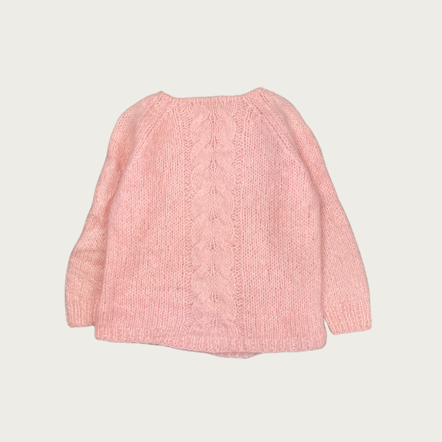 (S) British Vogue Baby Pink Mohair Sweater