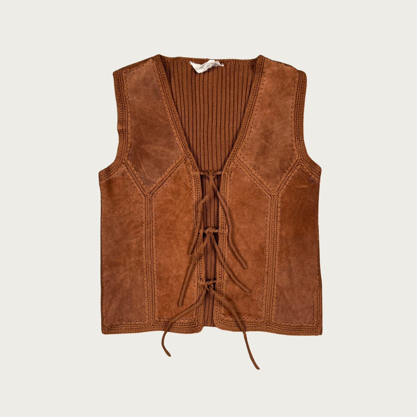 (M) 70s/80s Suede/Knit Vest