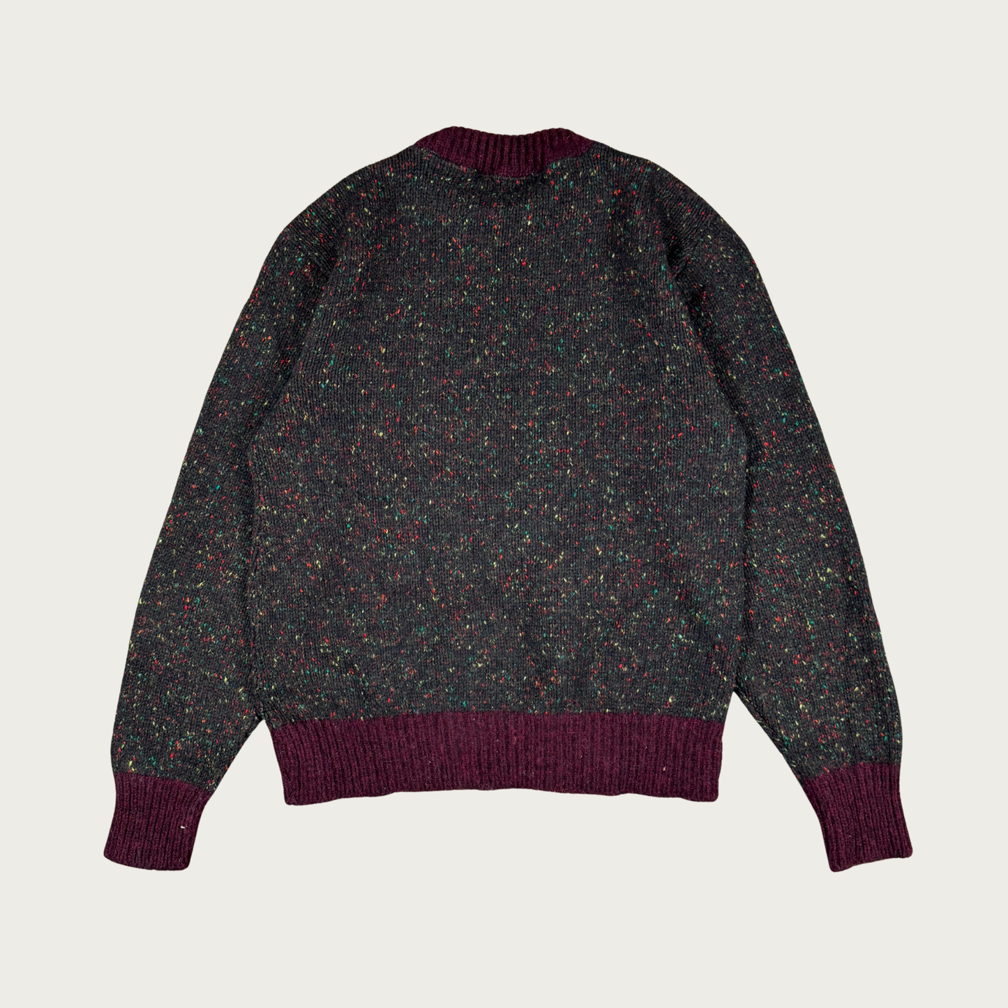 (S/M) 70s/80s Multicolor Marled Knit Sweater