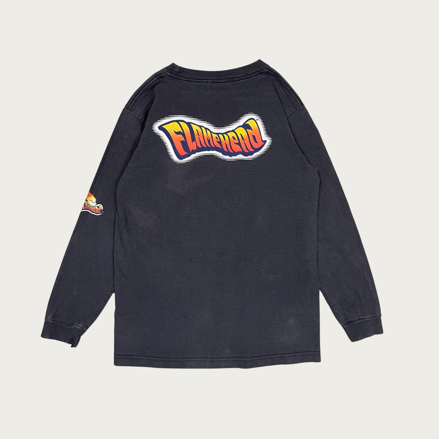 (M) 90s/Y2K JNCO "Flamehead" Long Sleeve Skate Tee