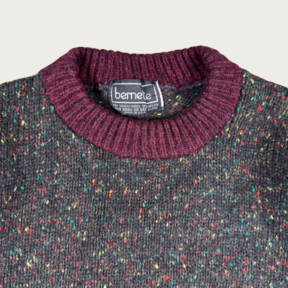 (S/M) 70s/80s Multicolor Marled Knit Sweater