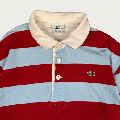 (M/L) Lacoste Red/Blue Rugby Shirt