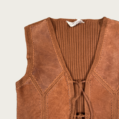 (M) 70s/80s Suede/Knit Vest