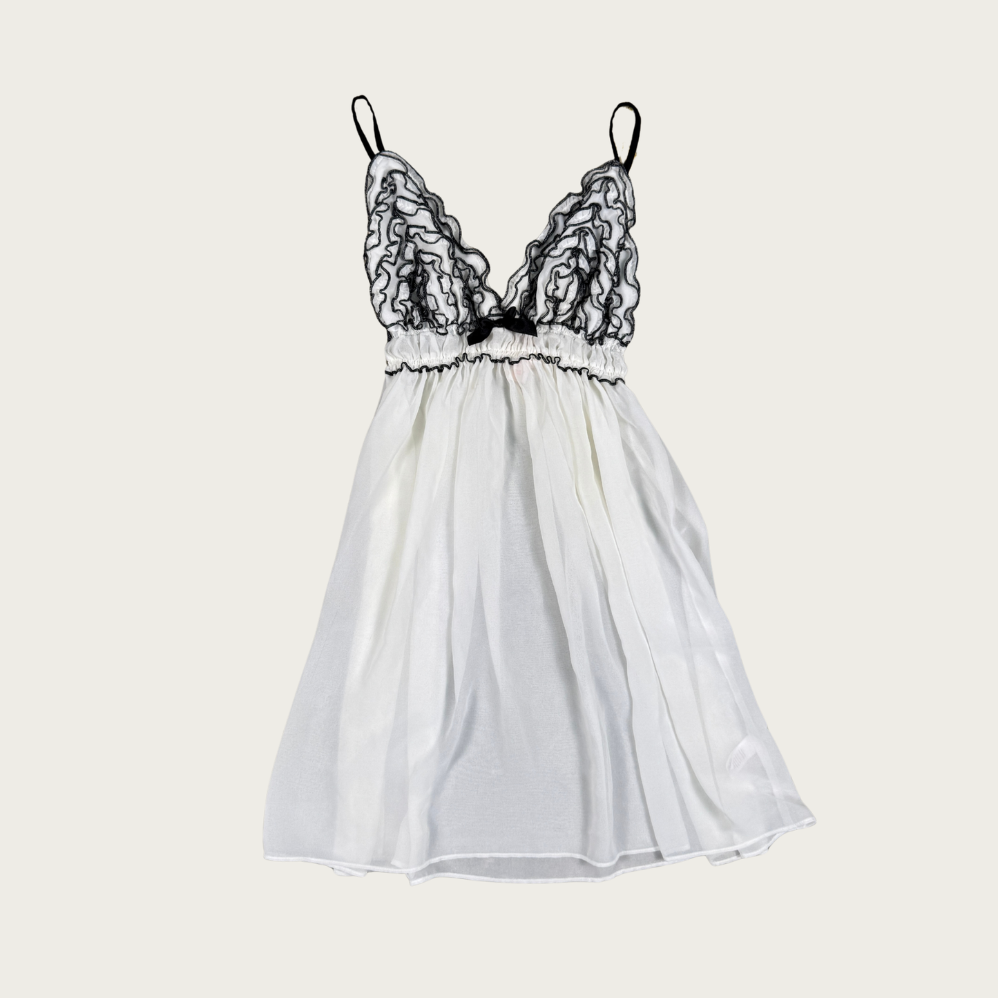 (L) Oscar de la Renta White Babydoll Slip