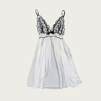 (L) Oscar de la Renta White Babydoll Slip
