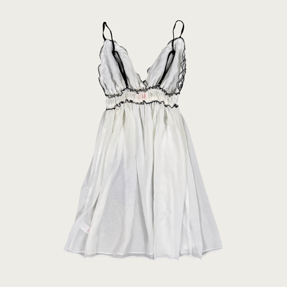 (L) Oscar de la Renta White Babydoll Slip