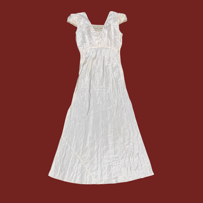 (M) 1930s Satin Cap Sleeve Slip Dress