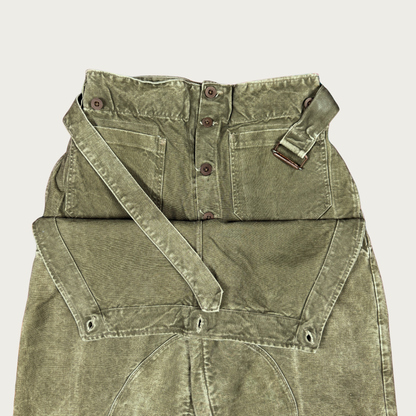 (Up to 34") 1950s French Military Stone Washed Motorcycle Pants