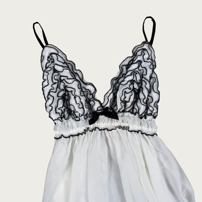 (L) Oscar de la Renta White Babydoll Slip