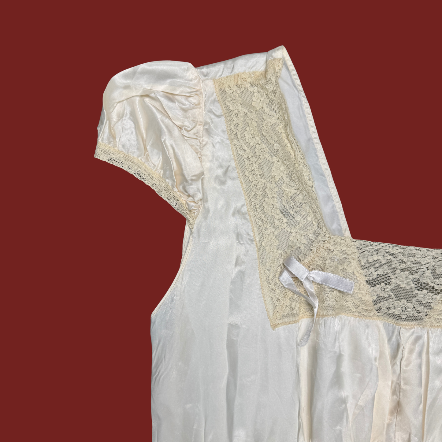 (M) 1930s Satin Cap Sleeve Slip Dress