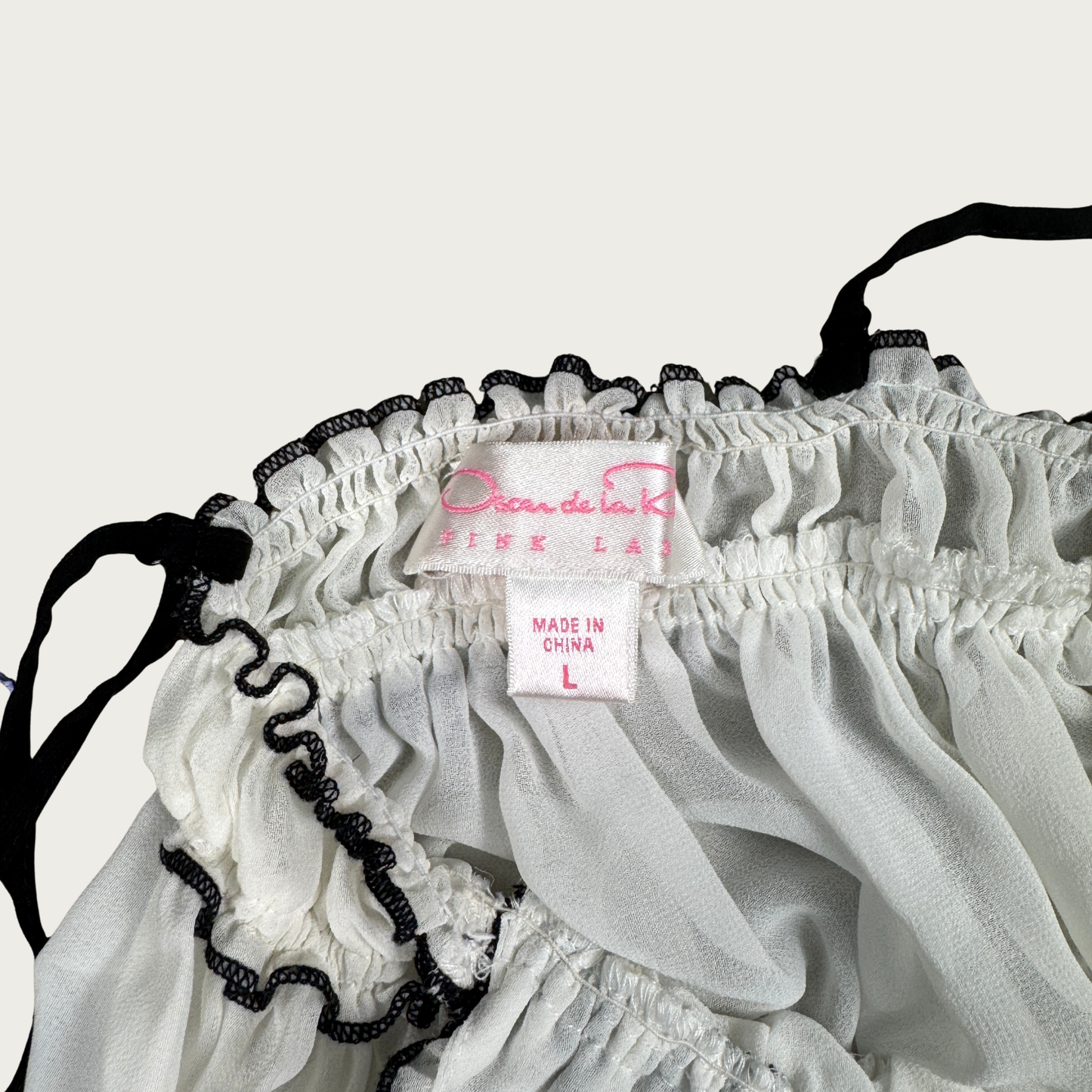 (L) Oscar de la Renta White Babydoll Slip