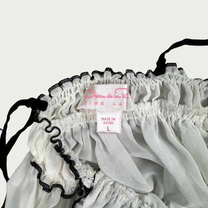 (L) Oscar de la Renta White Babydoll Slip