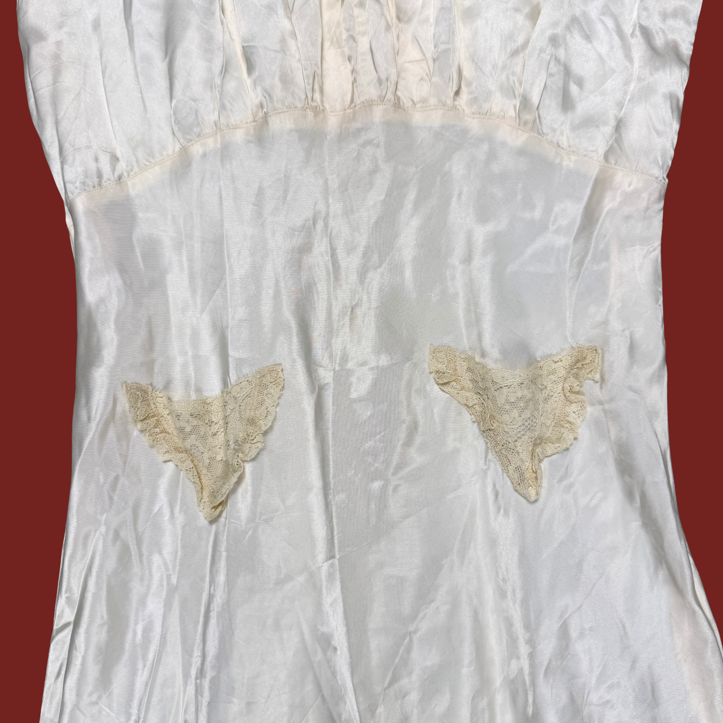 (M) 1930s Satin Cap Sleeve Slip Dress