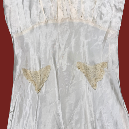 (M) 1930s Satin Cap Sleeve Slip Dress