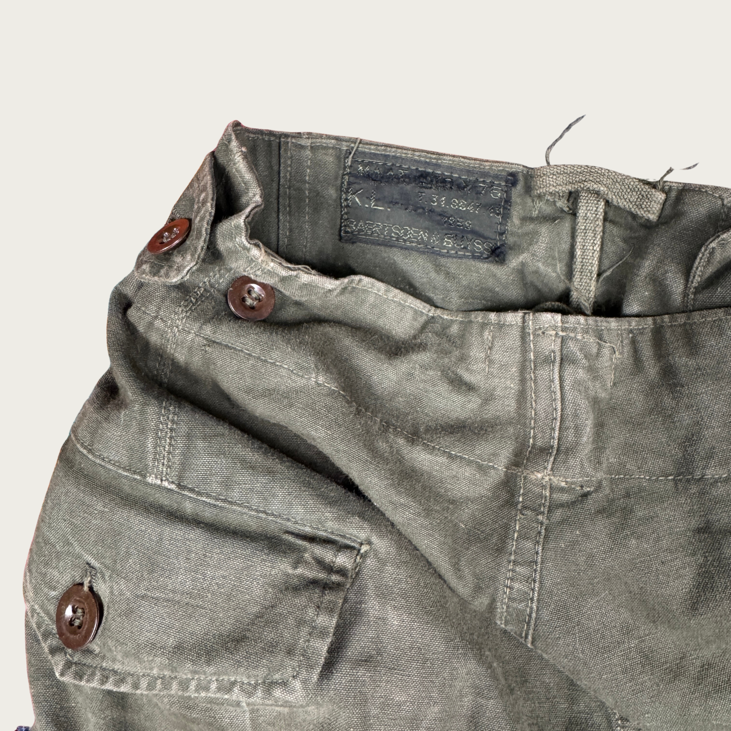 (25"-29") 1950s Dutch Military Field Pants