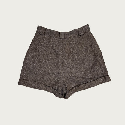 (26") Brown Wool Tailored Shorts